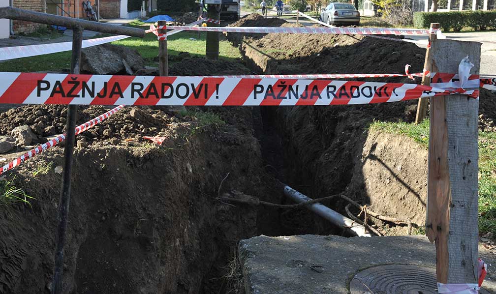 Rekonstrukcija vodovodne mreže u Opovu, Šumska ulica bez vode
